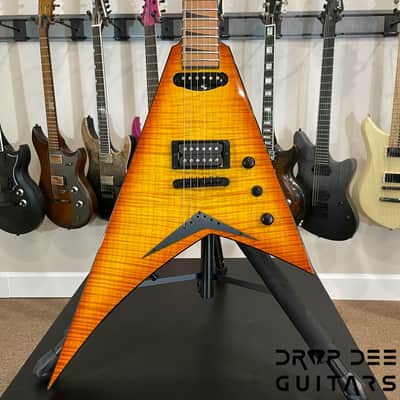 Jackson Custom Shop Randy Rhoads HS Electric Guitar w/ Case-Amber Lager Burst image 1