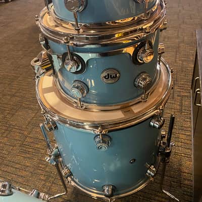 DW Collectors Series Maple 4 Piece Shell Pack - Solid Sky Blue - DEMO image 3