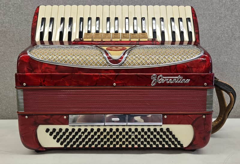 Frontalini Red Piano Accordion LMM 41/120 Ready To Play image 1