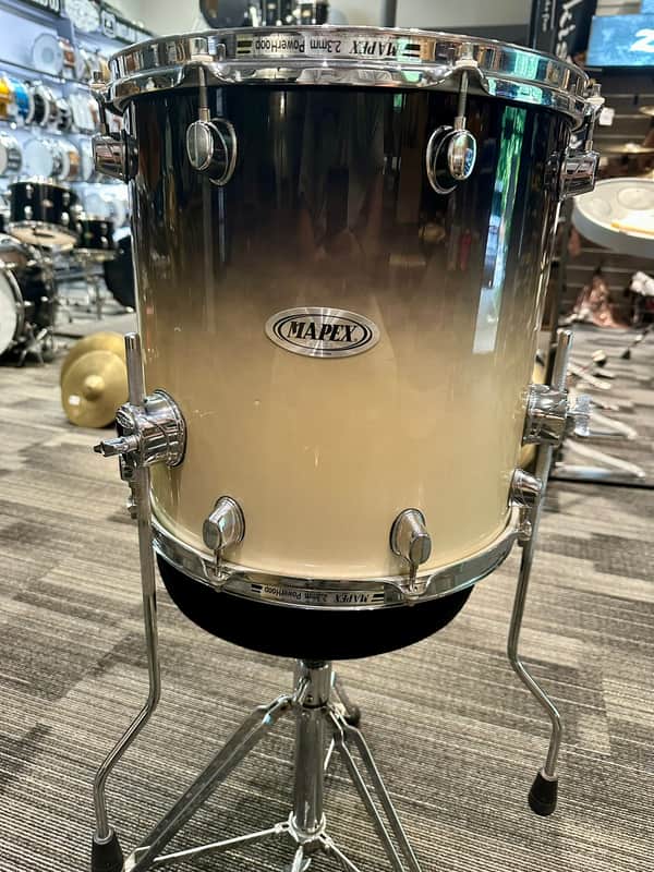 Mapex Floor Tom 14x14 Early 2000s - Black to Natural Fade Lacquer image 1