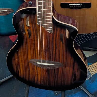 Ortega RTPDLX Acacia Nylon-String Acoustic-Electric Guitar Tobacco Burst image 1