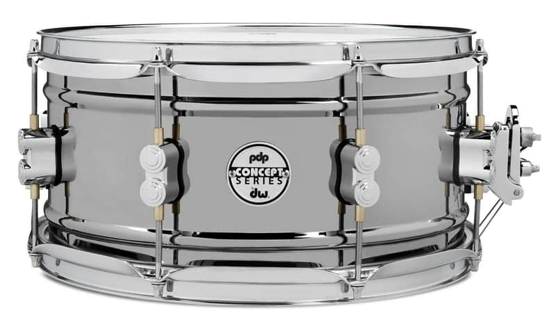 PDP Concept Series Metal Snare 6.5x13 Black Nickel Over Steel w/Chrome Hardware image 1