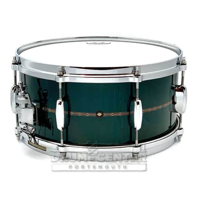 Tama Star Bubinga Snare Drum 14x6.5 Dark Green Cordia w/Outside Inlay image 2