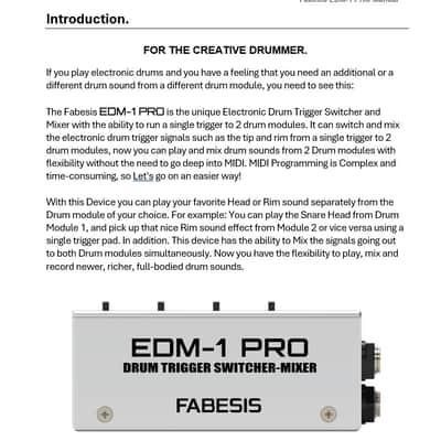 FABESIS EDM-1 PRO DRUM MIXER For Roland, Alesis ,Yamaha, Simmons image 5
