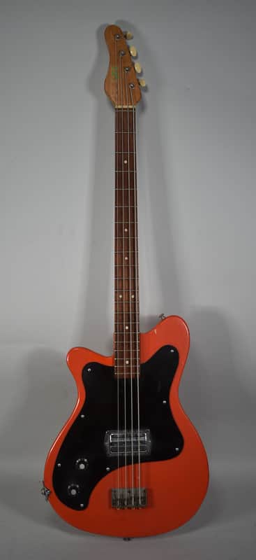 1960s Vox Clubman Red Finish Left-Handed 4 String Electric Bass image 1