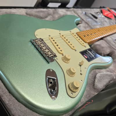 Fender American Professional II Stratocaster BRAND NEW Surf Green Metallic Pearl Maple Neck MN Postmodern Deluxe Heel USA Strat Guitar image 6