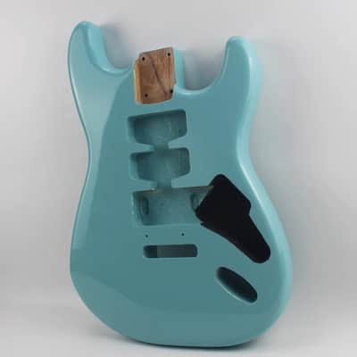 Blue Strat Style Guitar Body Alder Wood image 4