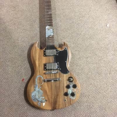 Custom Custom SG style guitar ! MOP Inlays ! 1990 natural image 1