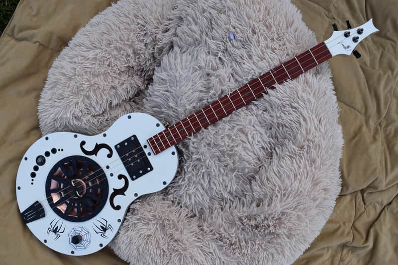 Cigar Box Guitar style Resonator "Box Body" "The Black Spider" image 1
