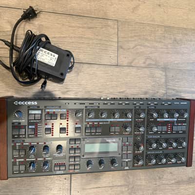 Access Virus TI (1st gen) Desktop Digital Synthesizer 2005 - Black w/ Walnut Side Plates image 2