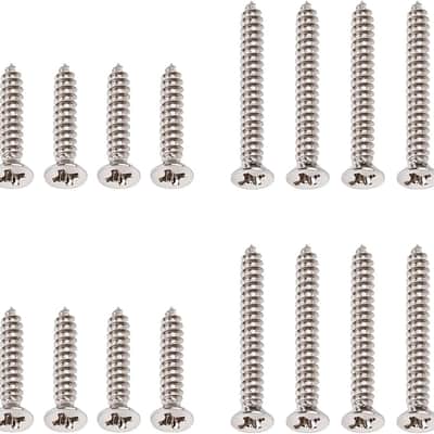Imperial Guitar Humbucker Pickup Frame Mounting Screws Set Flat Head Countersunk Pickup Ring Mounting Screws Kit for Gibson Les Paul SG 10pcs Long + 10pcs Short Screws image 1