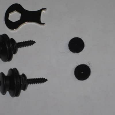 New Old Stock (in original package) LOXX 13679 Strap Lock System for Electric Guitar/Bass (Black) E & B Black (STANDARD) - from late 2010s to early 2020s - metal, stainless steel with black finish (the tool is stainless steel, silver) image 14