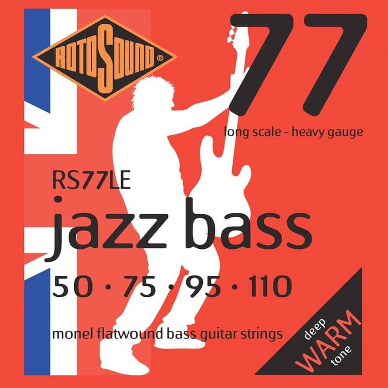 Rotosound RS77LE Jazz Bass 77 Monel Flatwound Electric Bass Strings - Heavy (50 - 110) image 1
