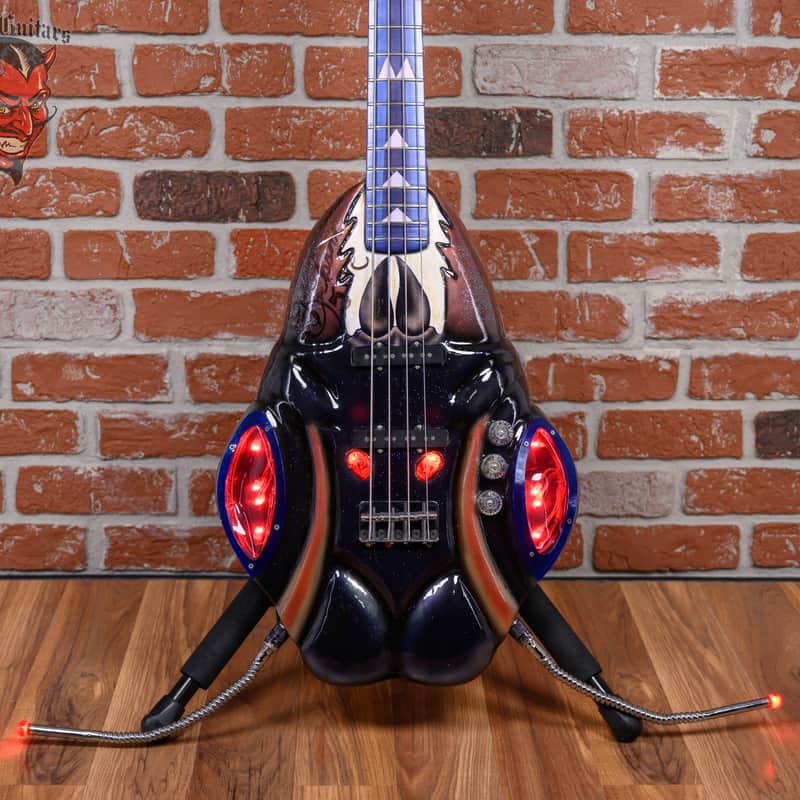 Custom One Off Build ”Bug Bass” Built for Jermaine Jackson Bug Graphic w/LEDs 1984 w/Case
