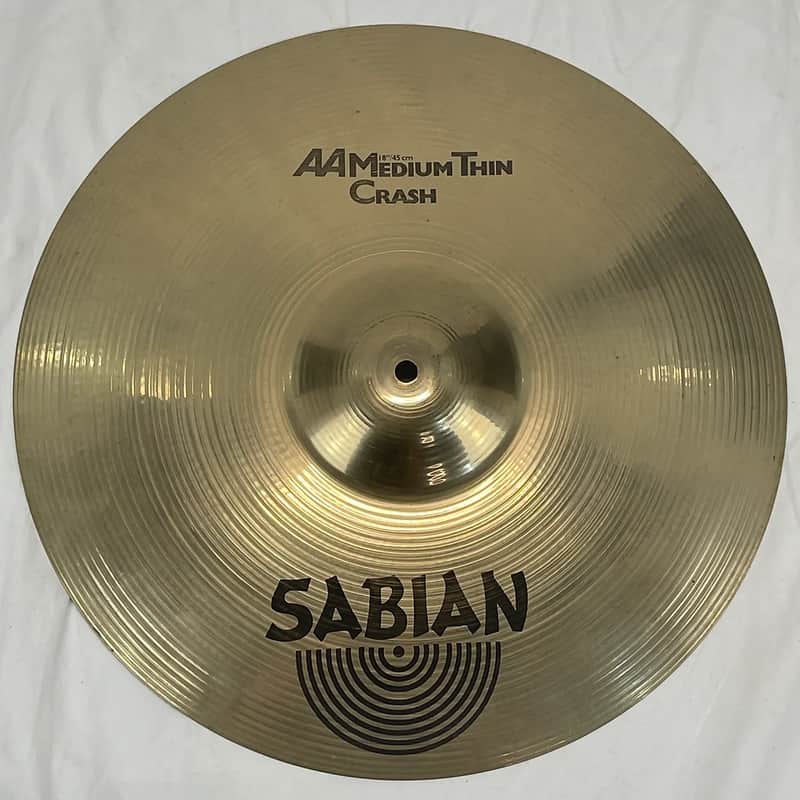 Sabian 18" AA Thin Crash Cymbal 1985 - 2008 image 1