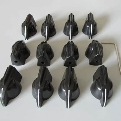 Black 12 Piece Guitar Chicken Head Amplifier Control Knobs image 1