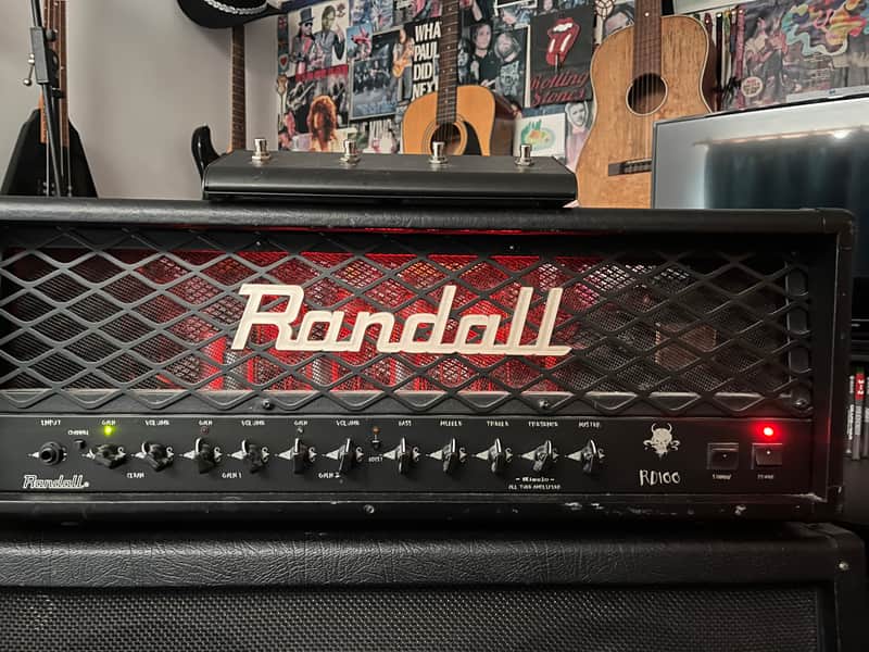Randall RD100H Diavlo 3-Channel 100-Watt Tube Guitar Amp Head 2010s - Black + Randall 4x12 Speaker Cabinet image 1