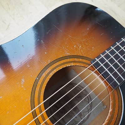 Framus 5/196 Texan "Dreadnought" style acoustic guitar - 1969 - tobacco burst image 4