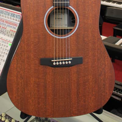 Martin X-Series DX-1E Mahogany HPL Dreadnought Acoustic Electric Guitar Natural w/Soft Case image 2