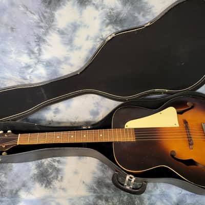 Vintage RARE 1956 Kay Model K32 Sunburst Super Grand Archtop Neck Reset Pro Setup New Strings Softshell Case image 18