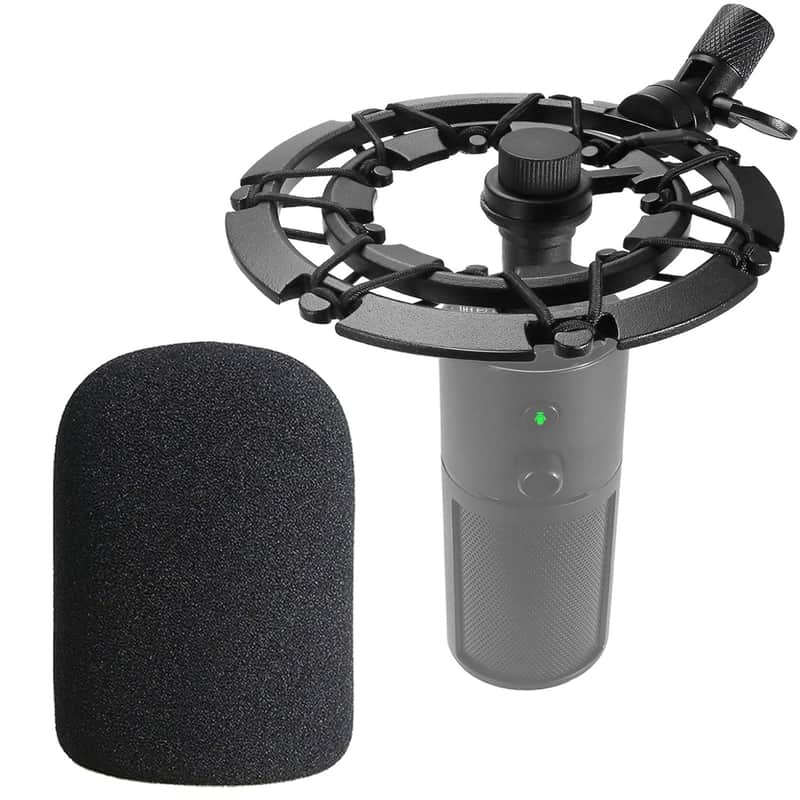 Shock Mount With Pop Filter For Razer Seiren X Microphone, Seiren X Shock Mount Reduces Vibration Noise Matching Mic Stand Boom Arm By image 1
