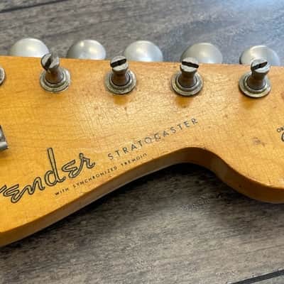 Vintage 1961 Fender Slab Board Brazilian Rosewood Stratocaster Neck image 3