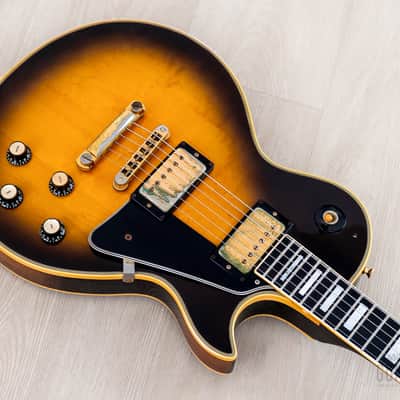 1976 Gibson Les Paul Custom Vintage Guitar Tobacco Sunburst w/ T Tops, Case image 8