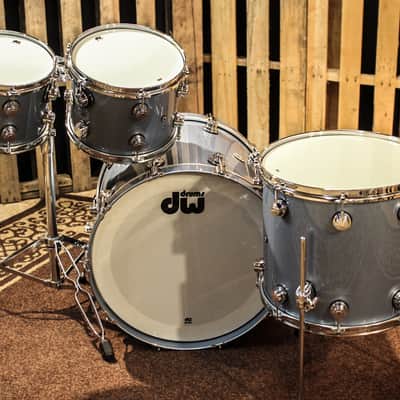 DW Collector's Maple/Mahogany Blue Mist Metallic Drum Set - SO#1105550 image 6