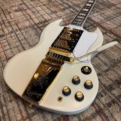 Epiphone "Inspired by Gibson Custom" '63 Les Paul SG Custom with Maestro Vibrola 2024 - Present - Classic White image 2