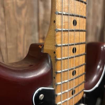 Fender Stratocaster Hardtail with Maple Fretboard 1979 - Wine image 9