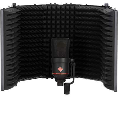 Neumann TLM 170 R Large-Diaphragm Multipattern Condenser Microphone (Black) Bundle with Auray RF-5P-B Reflection Filter and Reflection Filter Tripod Mic Stand image 8