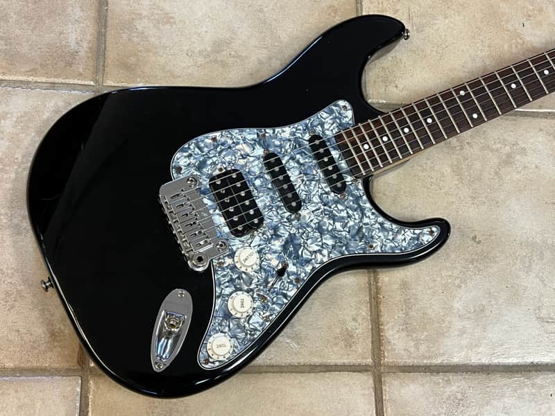 2011 G&L Tribute Legacy HSS Electric Guitar Black image 1