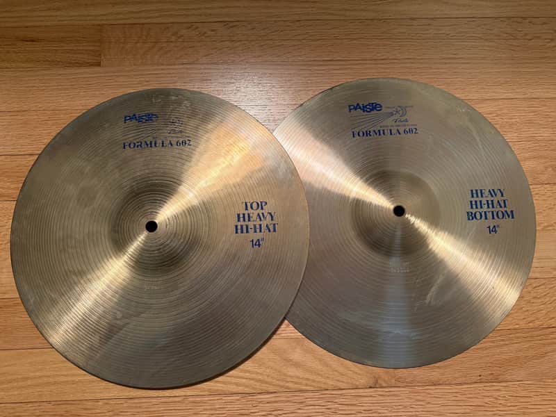 Vintage ‘83 Paiste 602 Blue Label 14” Heavy Hi Hat image 1