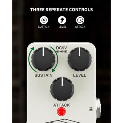 POGOLAB Compressor Guitar Effect Pedal True Bypass Sustain Level DC 9V image 3