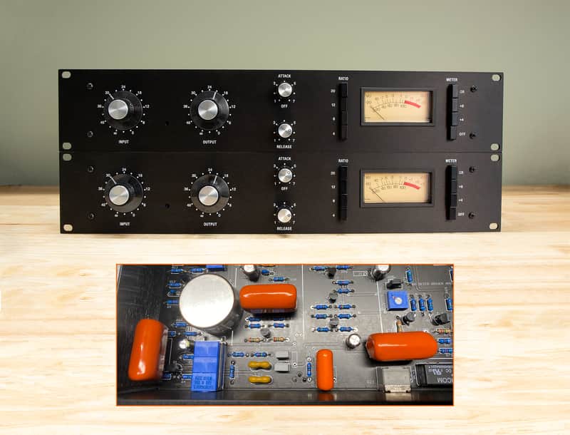Hairball 1176 Rev D Compressor Pair w/ Orange Drop mod and Active Link Cards image 1