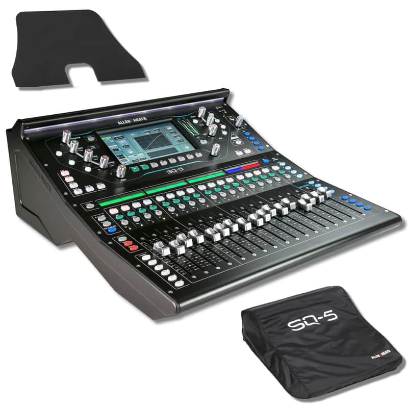 Allen & Heath SQ-5 48-channel Digital Mixer with Detachable Tablet Shelf and Dust Cover image 1