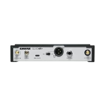 Shure GLX-D+ Dual Band Pro Digital Wireless Rack Mount Lavalier Microphone System for Church, Presentations & More, with WL93 Omnidirectional Mini Lav Mic, 300 ft Range, 12 hr Battery (GLXD14R+/93-Z3) image 5