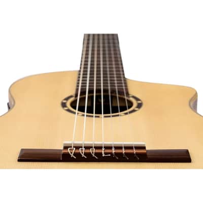 Ortega RCE133-7 Pro Solid Spruce Top Nato Neck Nylon 7-String Classical Acoustic-Electric Guitar w/Gig Bag image 13