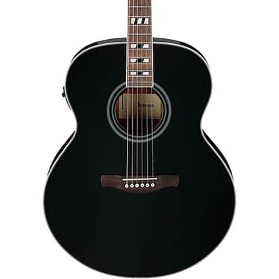 Ibanez AJ70M1EBK Artwood Jumbo Acoustic-Electric Guitar - Black High Gloss image 1