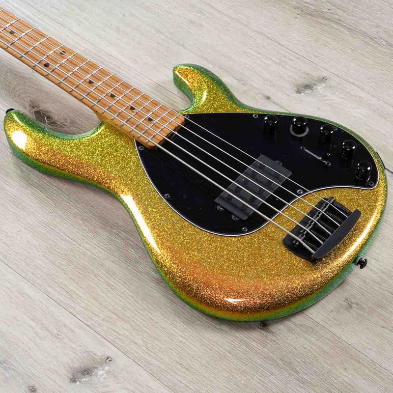 Ernie Ball Music Man StingRay DarkRay 5 5-String Bass, Roasted Maple Fretboard, Gold Bar image 1