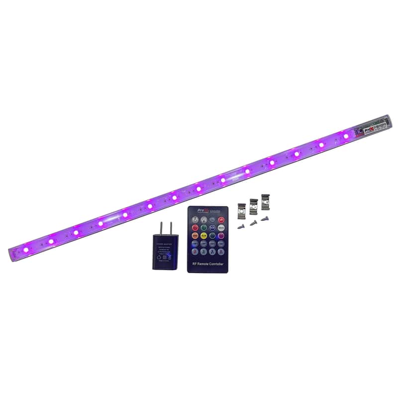 ProX X-GLOLITE20 20" RGB LED Accent Strip Light Fixture+USB Power RF Remote image 1