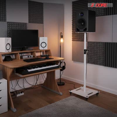 5 Core Speaker Stand Adjustable 61" Heavy Duty PA DJ Tripod Studio Monitor Stands image 8