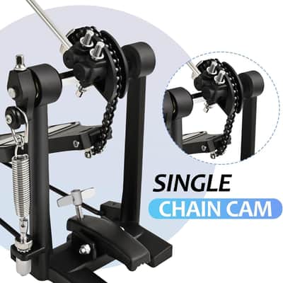 Single Bass Drum Pedal Single Pedal for Drum Set Kit and Electronic Drums | Single Chain image 3