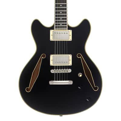 D'Angelico Excel Mini DC Tour Electric Guitar (Semi-Hollowbody - Black) image 2