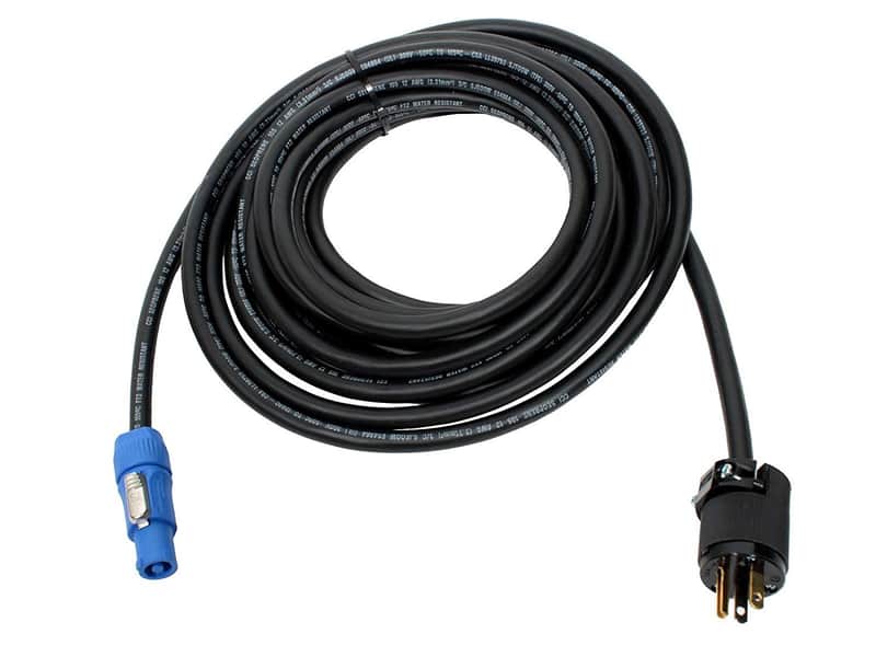 Elite Core PC12-AM-50 Neutrik PowerCon to Edison Male Power Cable, 50' ft | Made in the USA | image 1