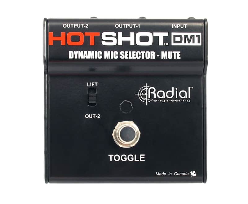 Radial HotShot DM-1 Dynamic Microphone Output Selector Mute Switch image 1