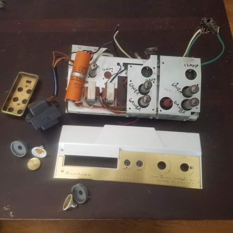 Telectro Airline Stereo Tube Amp Project Power Transformer Output 1959 Cream Gold image 1