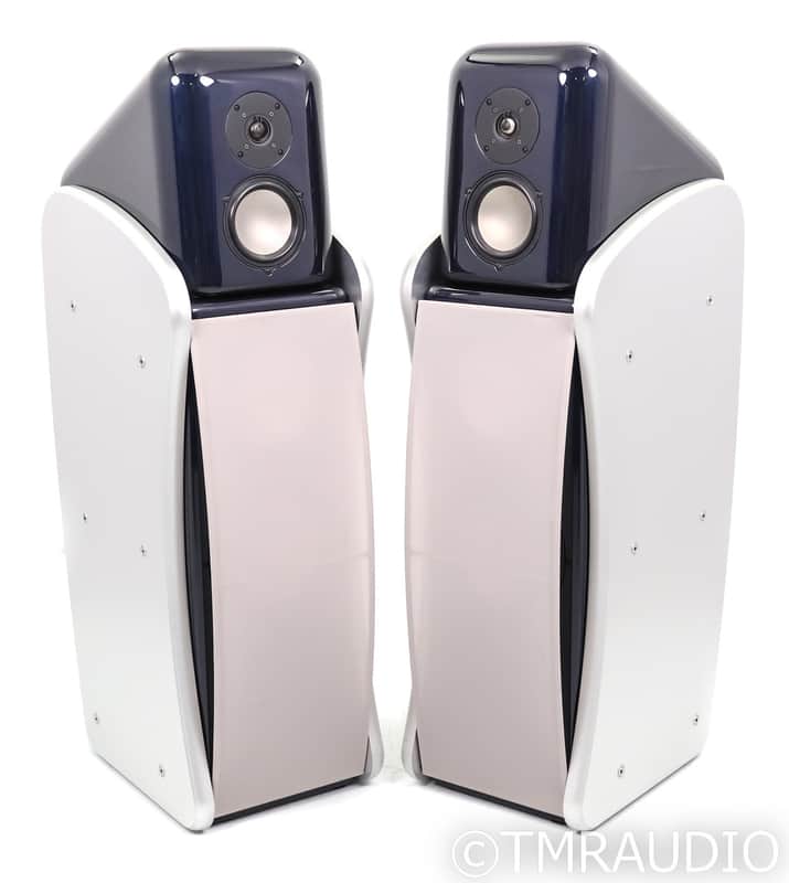 Revel Ultima Studio Floorstanding Speakers; Studio1; Silver & Blue Pair image 1