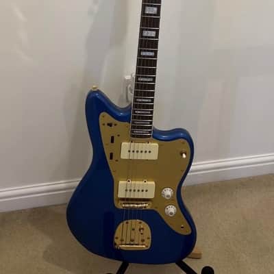 Squier 40th Anniversary Gold Edition Jazzmaster Lake Placid Blue image 5