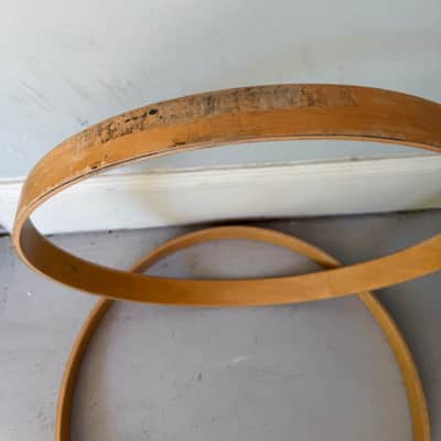 Vintage Ludwig 20” Natural Maple Bass Drum Hoops image 4
